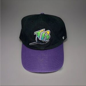 '47 Clean Up Mens Purple Tampa Bay Devil Rays Cooperstown Collection MLB Hat Cap